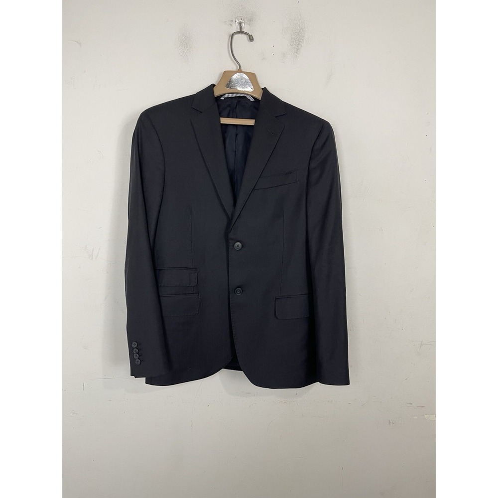 Michael Bastian Mens 38R Wool Blazer‎ Sport Coat Gray Micro Stripe MB116